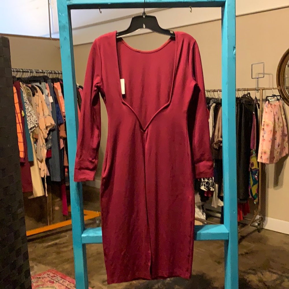 Burgundy dress
